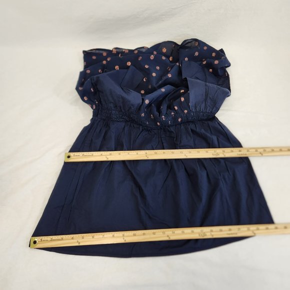 J.CREW Navy Blue Elastic Waist Pull On Skirt Size S Style L9747 97% Cotton NEW! - Picture 16 of 16
